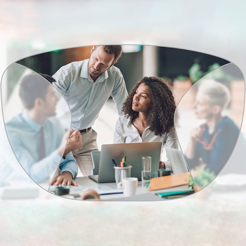 Biurowa soczewka zawodowa